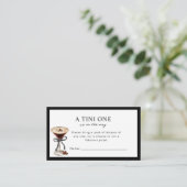 A Tini One is on the Way Baby Shower Enclosure  Informatiekaartje (Staand voorkant)