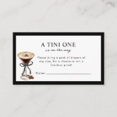 A Tini One is on the Way Baby Shower Enclosure  Informatiekaartje (Voorkant)