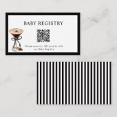 A Tini One is on the Way Baby Shower QR code  Informatiekaartje (Voorkant / Achterkant)