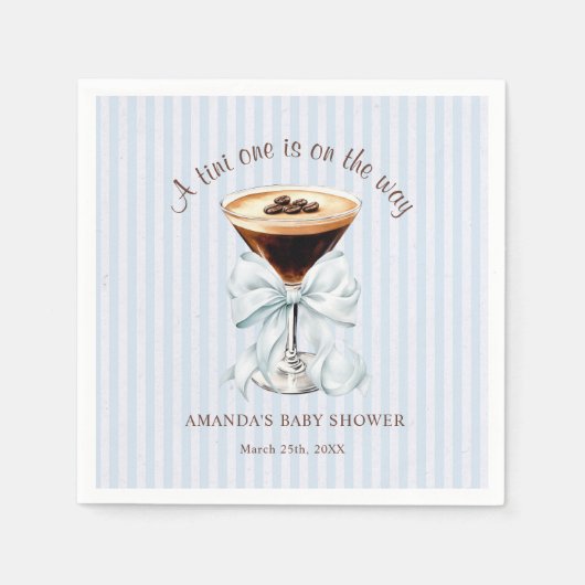 A tini One is on the Way Baby Shower  Servet (Voorkant)