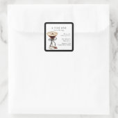 A Tini One Is on the Way Baby Shower  Vierkante Sticker (Tas)