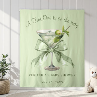 A tini One is on the Way Bow Martini Baby Shower Wandkleed