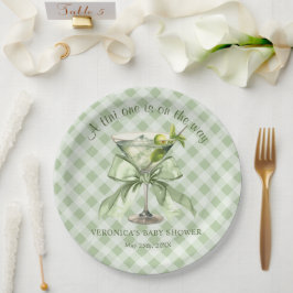 A Tini One is on the way Coquette Baby Shower Papieren Bordje