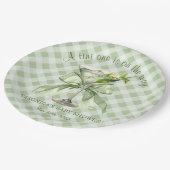 A Tini One is on the way Coquette Baby Shower Papieren Bordje (Gekanteld)