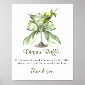 A Tini One Is On the Way Martini Diaper Raffle Poster (Voorkant)