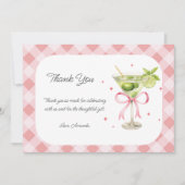 A Tini One is onderweg naar het Martini Girl Baby  Bedankkaart (Voorkant)