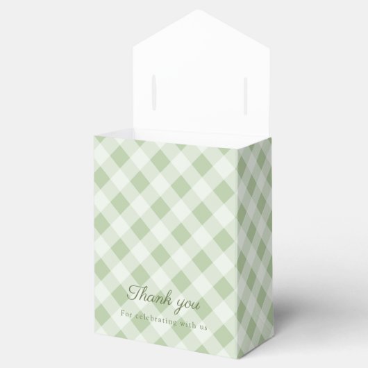 A Tini One Martini Sage Bow Baby Shower Gift Bedankdoosjes (Geopend)