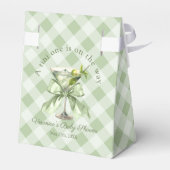 A Tini One Martini Sage Bow Baby Shower Gift Bedankdoosjes (Achterkant)