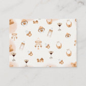 A Tini One On The Way Espresso Martini Baby Shower Informatiekaartje (Achterkant)