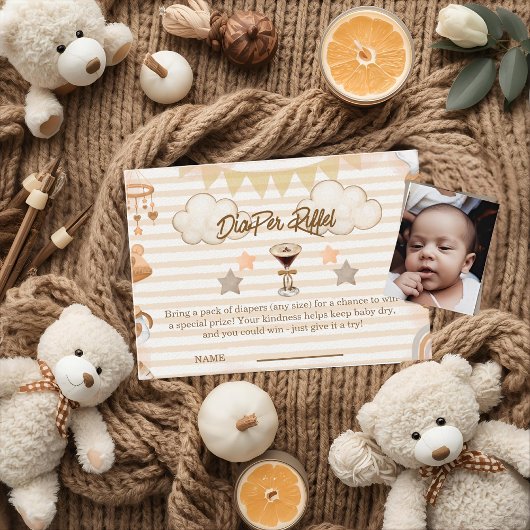 A Tini One On The Way Espresso Martini Baby Shower Informatiekaartje