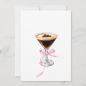 A Tini One On The Way Espresso Martini Baby Shower Kaart (Achterkant)