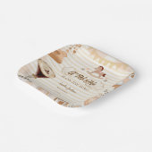 A Tini One On The Way Espresso Martini Baby Shower Papieren Bordje (Gebogen)