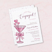 A Tiny Bit Engaged Pink Martini Engagement Party Kaart