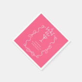 A Tiny Bit Older Pink Hand Drawn Birthday Party Servet (Hoek)