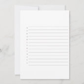 A to Z Vino before Vows Bridal Shower Game Kaart (Achterkant)