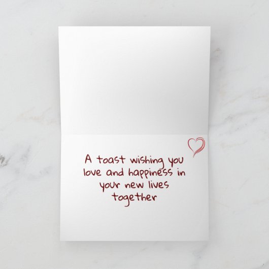 **A TOAST AAN DE PAS GETROUWD** KAART (Binnen)