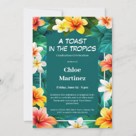 A Toast in thetropics | Tropical Graduation Party  Kaart