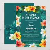 A Toast in thetropics | Tropical Graduation Party  Kaart (Voorkant / Achterkant)