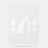 A Toast to Forever Personalized Wedding Acryl Bord (Voorkant)