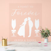 A Toast to Forever Personalized Wedding Acryl Bord (Huwelijk)