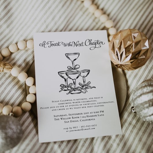 A Toast to the Next Chapter | Elegant Retirement  Kaart