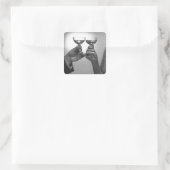 A Toast Vierkante Sticker (Tas)