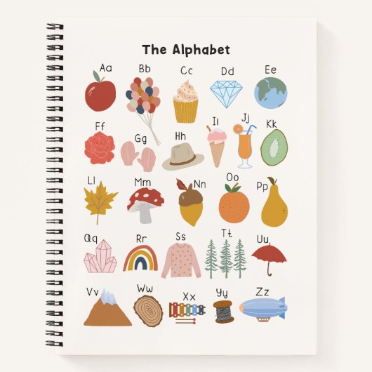 A tot Z Alfabet Kids Schets en Oefening Notitieboek (Voorkant)
