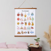 A tot Z alfabet Kinder kinderkamer educatieve kuns Hangend Wandkleed (Slaapkamer)
