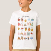 A tot Z Alfabet Kinderen T-shirt (Voorkant)
