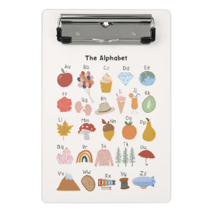 A tot Z Alfabet met Plaatjes voor Kinderen Mini Klembord