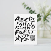 A tot Z Alfabetische letters Briefkaart (Staand voorkant)