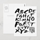 A tot Z Alfabetische letters Briefkaart (Voorkant / Achterkant)