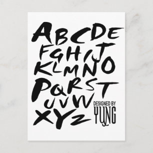 A tot Z Alfabetische letters Briefkaart