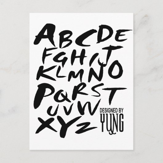 A tot Z Alfabetische letters Briefkaart (Voorkant)