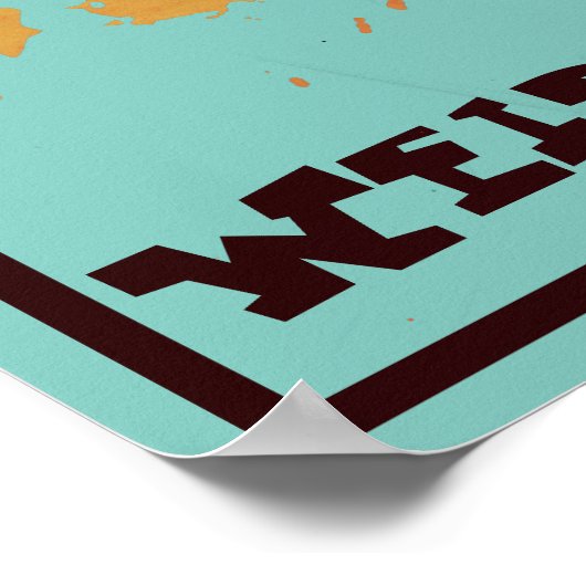 A tot Z Alien Maya Elf Weird op Heart Poster (Hoek)