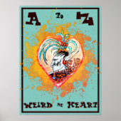 A tot Z Alien Maya Elf Weird op Heart Poster (Voorkant)