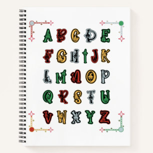 A tot Z Cute Halloween Alphabet Capital Letters AB Notitieboek