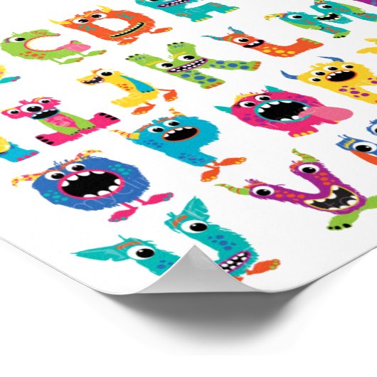 A tot Z Letters voor het onderwijzen Poster (Hoek)