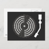 A tot Z Platenspeler Donkere Briefkaart (Voorkant / Achterkant)