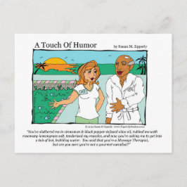 "A Touch of Humor" Massage Cannibal Comic Briefkaart