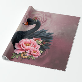 A touch of rose and swan's glow.  cadeaupapier