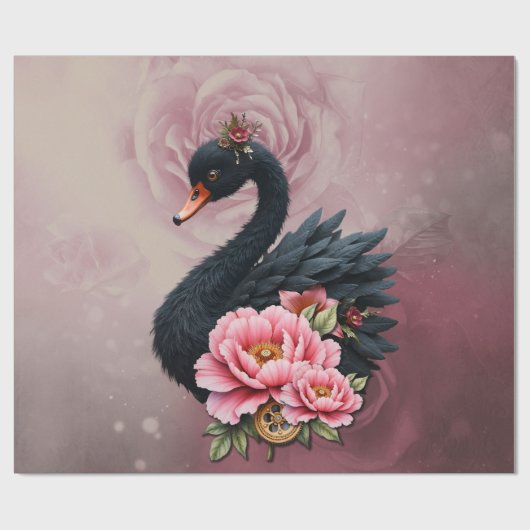 A touch of rose and swan's glow. cadeaupapier (Vlak)