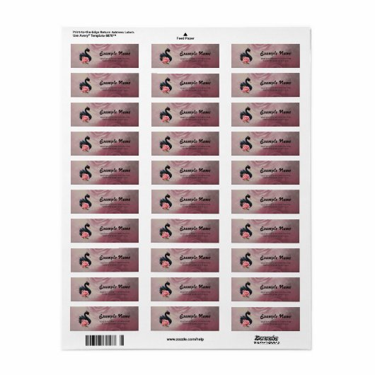 A touch of rose and swan's glow. etiket (Full Sheet)