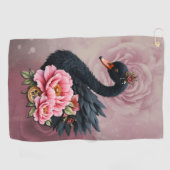 A touch of rose and swan's glow. golfhanddoek (Horizontaal)
