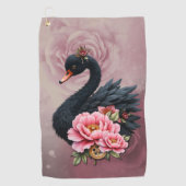 A touch of rose and swan's glow. golfhanddoek (Voorkant)