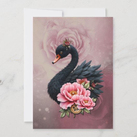 A touch of rose and swan's glow.  kaart (Achterkant)