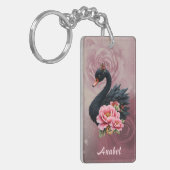 A touch of rose and swan's glow sleutelhanger (Voorkant Links)