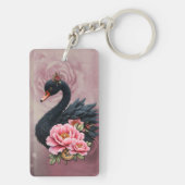 A touch of rose and swan's glow sleutelhanger (achterkant)