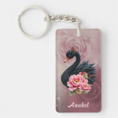 A touch of rose and swan's glow sleutelhanger (Voorkant)