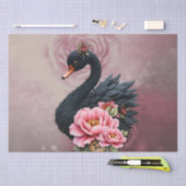 A touch of rose and swan's glow.  tissuepapier (Craft)